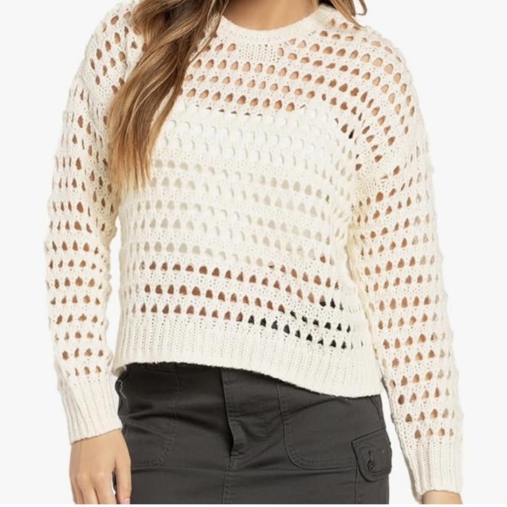 Full Tilt Open Weave Pullover (M) NWT